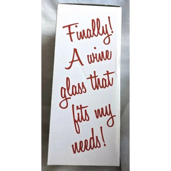 NIB Big Wine Bottle Glass Mouth Whole Drink Novelty Mom Gag Gift Ultimate 750 ML - Picture 3 of 10